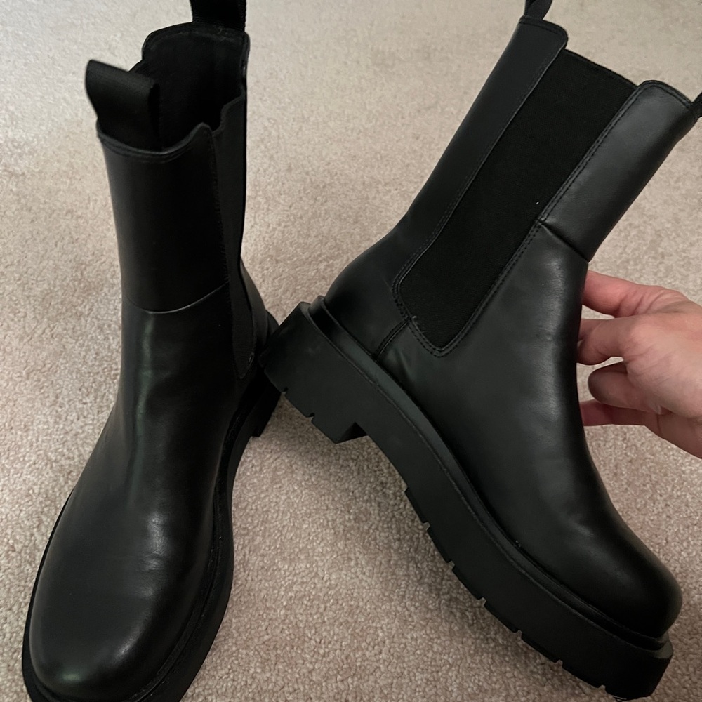 H&M Black Combat & Moto Boots - Picture 3 of 5